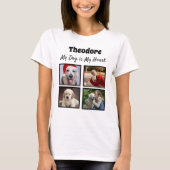 Aangepaste hondencollage met vier foto's T-Shirt (Voorkant)