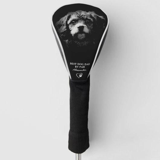 Aangepaste hondenfoto Best Cavapoo Dad van Par Golfheadcover (Voorkant)