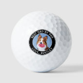 Aangepaste hondenfoto Best Dad by Par Budget Golfballen (Voorkant)