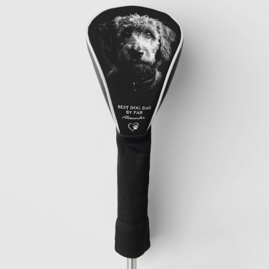 Aangepaste hondenfoto Best Doodle Dad van Par Golfheadcover (Voorkant)