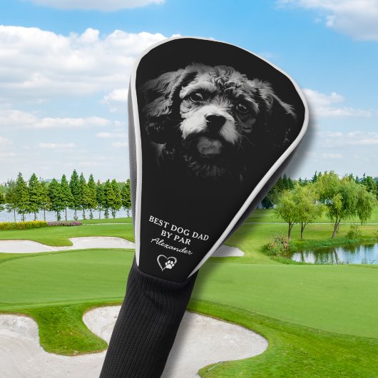 Aangepaste hondenfoto Beste Cavapoo-papa van Par Golfheadcover
