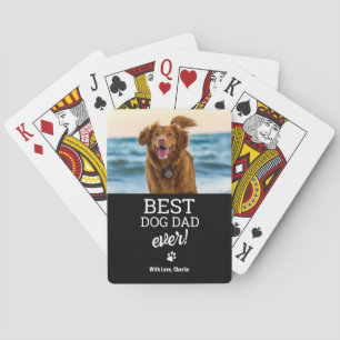 Aangepaste hondenfoto Beste HOND Papa door Par Pokerkaarten