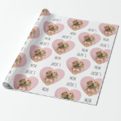 Aangepaste hondenfoto cadeaupapier (Uitgerold)
