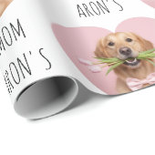 Aangepaste hondenfoto cadeaupapier (Rol Hoek)