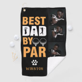 Aangepaste hondenfoto collage Beste Papa Par Golfhanddoek (Insitu)