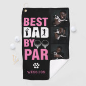 Aangepaste hondenfoto collage Beste Papa Par Golfhanddoek (Insitu)
