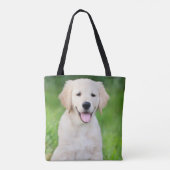 Aangepaste hondenfoto dubbelzijdige tote tas (Achterkant)