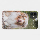 Aangepaste hondenfoto en naam gepersonaliseerd hui Case-Mate iPhone case (Achterkant (horizontaal))