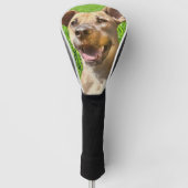 Aangepaste hondenfoto gepersonaliseerde driver golfheadcover (Voorkant)