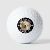 Aangepaste hondenfoto golfballen (Voorkant)