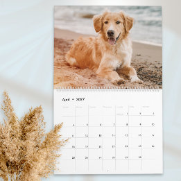 Aangepaste hondenfoto huisdierliefhebber eenvoudig kalender