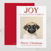 Aangepaste Hondenfoto Joy Dog Walker Feestdagenkaart (Voorkant / Achterkant)