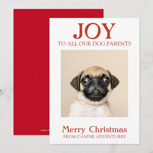 Aangepaste Hondenfoto Joy Dog Walker Feestdagenkaart (Voorkant / Achterkant)