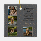 Aangepaste hondenfoto keramisch ornament (Voorkant)