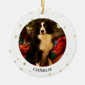 Aangepaste hondenfoto-keramische versiering keramisch ornament (Voorkant)