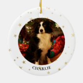 Aangepaste hondenfoto-keramische versiering keramisch ornament (Achterkant)