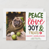 Aangepaste Hondenfoto Kerstfeest Afbeelding gepers Feestdagenkaart (Voorkant)