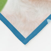 Aangepaste hondenfoto met hondennaam fleece deken (Hoek)