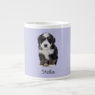 Aangepaste hondenfoto - Misty Lila met Pet Name - Grote Koffiekop