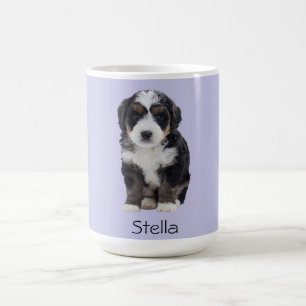 Aangepaste hondenfoto - Misty Lila met Pet Name - Koffiemok