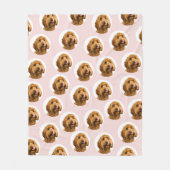 Aangepaste hondenfoto | Mooie roze huisdier Fleece Deken (Voorkant)