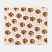 Aangepaste hondenfoto | Mooie roze huisdier Fleece Deken (Voorkant (Horizontaal))