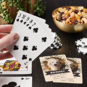 Aangepaste hondenfoto naam grappige modderklat pokerkaarten (Insitu)