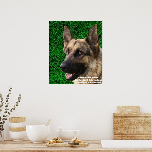 Aangepaste hondenfoto Poster - Gepersonaliseerd Ge (Keuken)