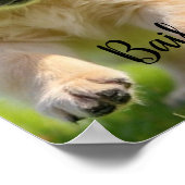 Aangepaste hondenfoto poster met naam wanddecorati (Hoek)