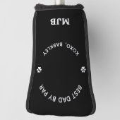 Aangepaste Hondenfoto Schattigee Gepersonaliseerde Golfheadcover (Draai 90)