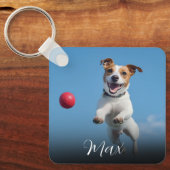 Aangepaste hondenfoto  sleutelhanger (Voorkant)