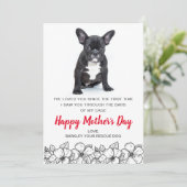 Aangepaste hondenfoto van Rescue Dog Pet Moederdag Feestdagenkaart (Staand voorkant)