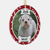 Aangepaste hondenfoto-versiering keramisch ornament (Rechts)