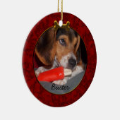 Aangepaste hondenfoto-versiering keramisch ornament (Rechts)