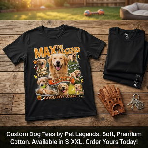 Aangepaste hondenfoto vintage bootleg grafisch t-shirt