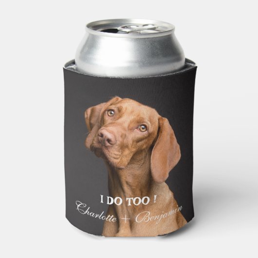 Aangepaste hondenfoto-weddenschap blikjeskoeler (Blikje Voorkant)