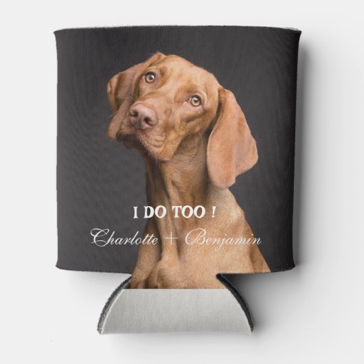 Aangepaste hondenfoto-weddenschap blikjeskoeler (Voorkant)