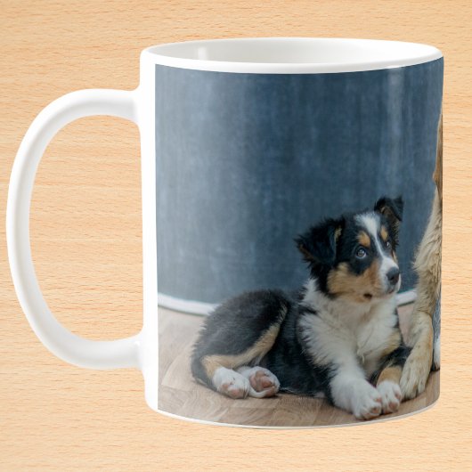 Aangepaste hondenfoto wrap-around koffiemok