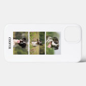 Aangepaste hondenfotocollage monogram gepersonalis Case-Mate iPhone case (Achterkant (horizontaal))