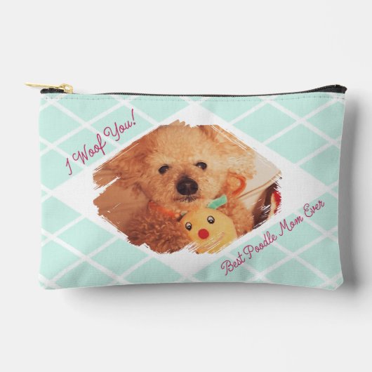 Aangepaste hondenfotozak | Beste Poodle-moeder ooi Etui (Voorkant)
