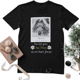 Aangepaste Hondengehugenis Je Liet Je Pootafdrukke T-shirt