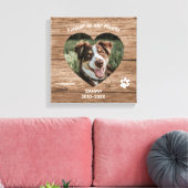 Aangepaste Hondengehugtenis Rustiek Hout & Foto Canvas Afdruk (Insitu (Woonkamer))