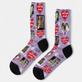 Aangepaste hondengezicht Sokken, gepersonaliseerde Sokken (Links)