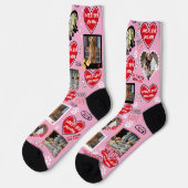 Aangepaste hondengezicht Sokken, gepersonaliseerde Sokken (Links)