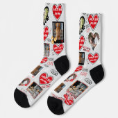 Aangepaste hondengezicht Sokken, gepersonaliseerde Sokken (Links)