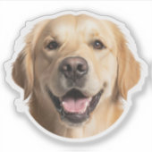 Aangepaste hondengezicht Sticker - Gepersonaliseer (Voorkant)