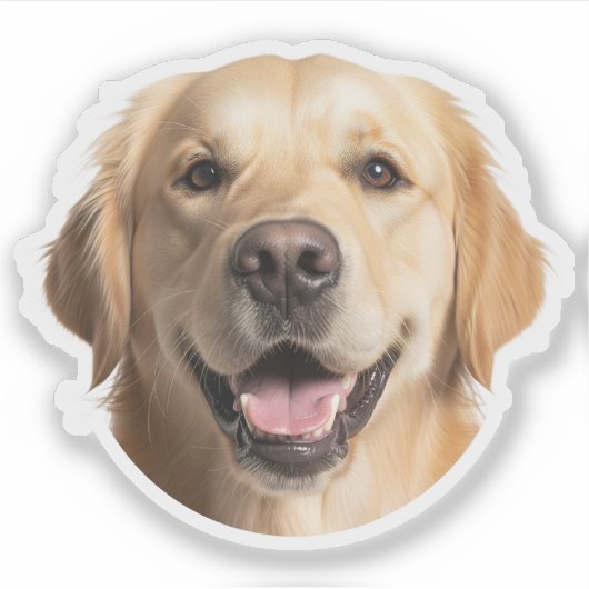 Aangepaste hondengezicht Sticker - Gepersonaliseer (Voorkant)