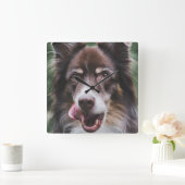 Aangepaste hondenklok, persoonlijke setklok vierkante klok (Huis)