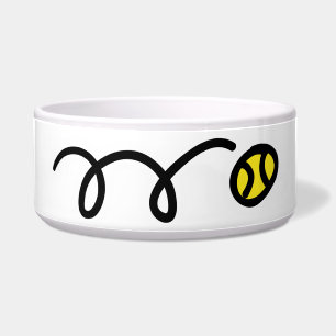Aangepaste hondenkom met tennisballdesign voerbakje