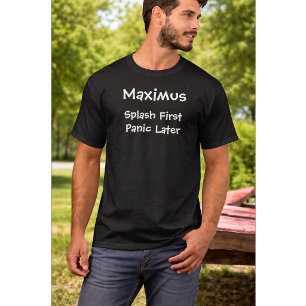 Aangepaste hondenliefhebber citaat Spetter eerst T-shirt